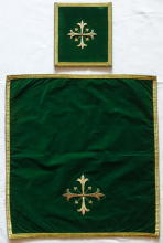 Green Antique Roman High Mass Set of Vestments 8446